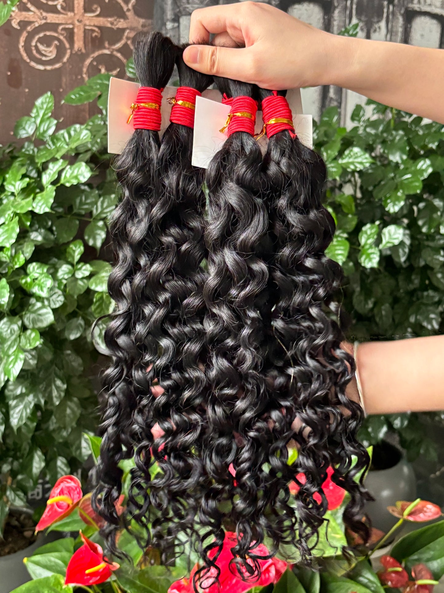 V Beauty Bulk Human Hair No Weft Boho Braids For Women Braiding Human Hair Deep Wave Hair Extensions Remy Hair 16-28 Inch 100g