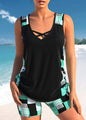 2025 Women's Bikini Set Casual Thermal Beach Swimwear Vest Shorts Ensemble Summer Vacation Hot Sale from Mainland China
