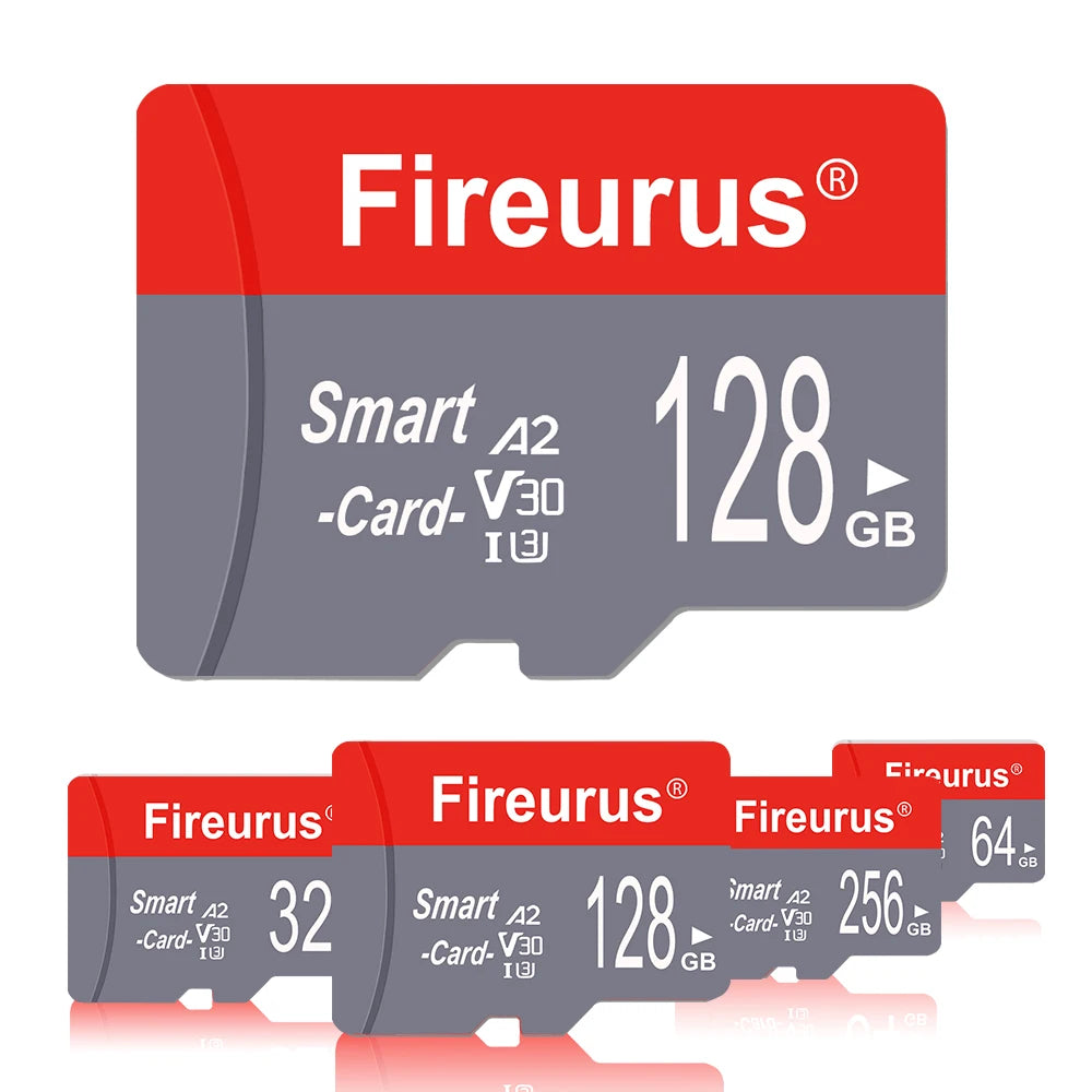 A2 V30 Fireurus High Speed Memory Card U3 32GB 64GB Micro TF SD Card 128GB 256GB TF Card For Camera Surveillance Devices