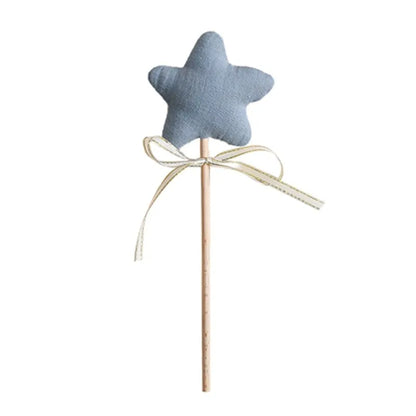 Baby Wooden Star Music Rattle Party Decor Baby Birthday Photography Accessories Cotton Rattle Gift Toys for Babies Music Gym