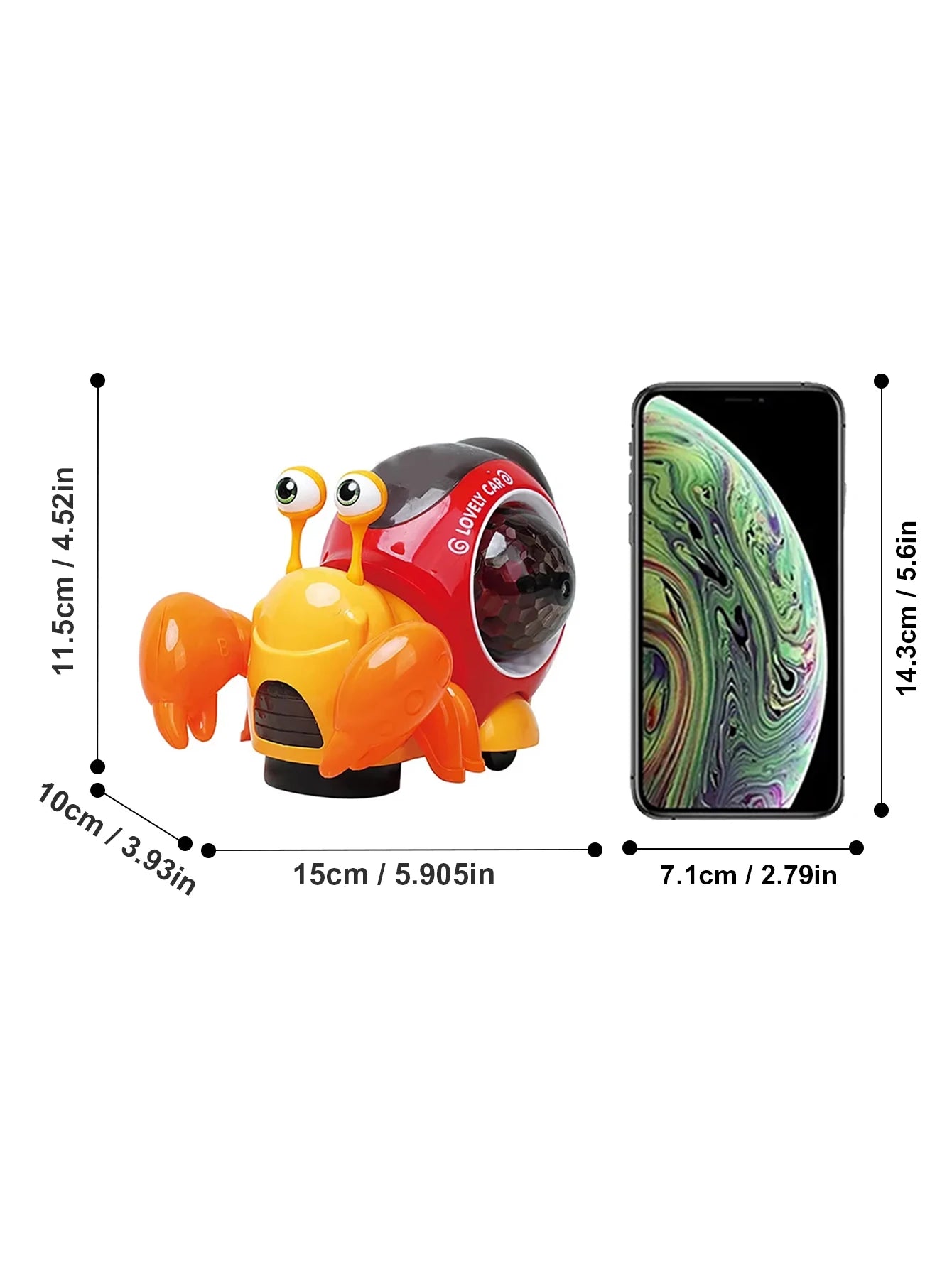 Children's electric universal snail hermit crab light music detachable electric puzzle early education toy without battery