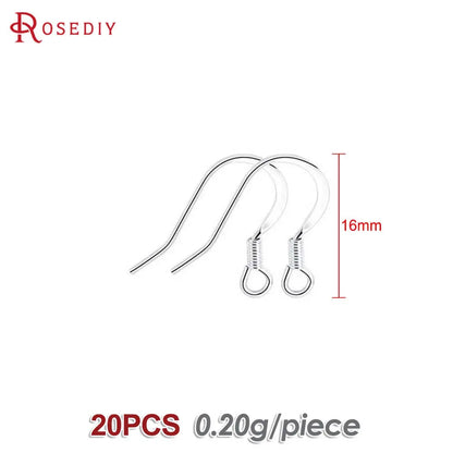 Crochets de boucles d'oreilles en laiton imitation rhodium couleur or 18 carats pour femmes, accessoires de bijoux à faire soi-même, vente en gros