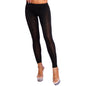 Womens Low Waist Leggings Open Butt Stretchy Leggings Solid Color Cutout Elastic Waistband Skinny Pants Lingerie Nightwear