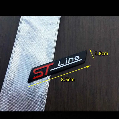 Autocollant 3D chromé noir pour aile de voiture, emblème ST Line, autocollant ST Line, accessoires
