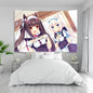 Pink Girls Tapestry Anime Beauty Nekoparas Wall Tapestries Funny Kawaii Background Cloth Flags Wall Art Decor Banners Home Decor