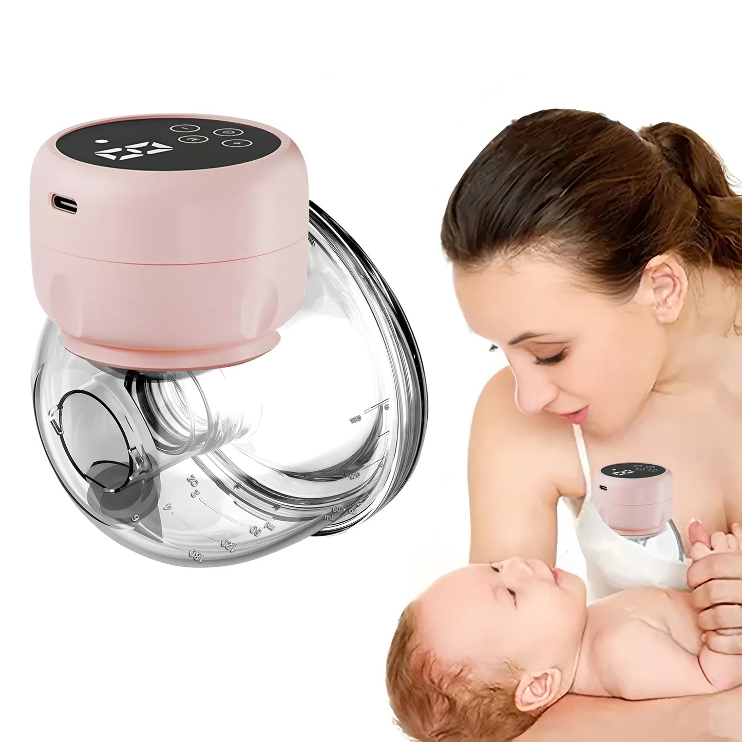 Wearable Breast Pump Hands Free Electric Portable Wearable Breast Pumps Slient BPA-free Breastfeeding Milk Collector