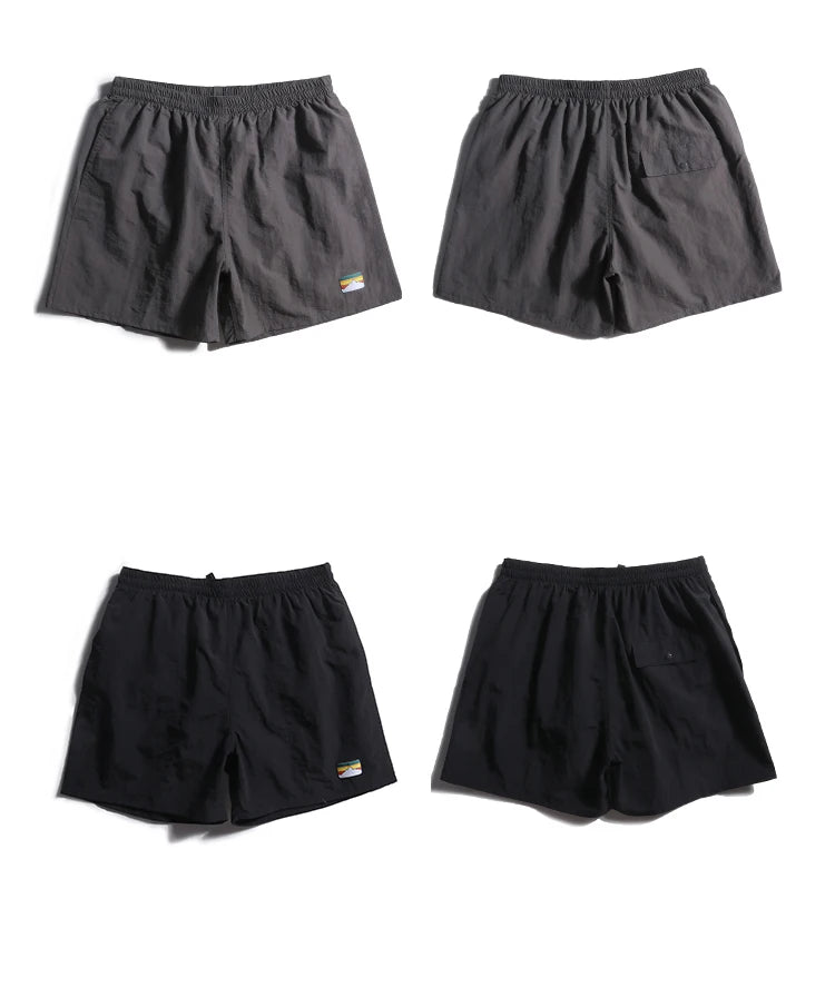 Summer Fashion Men's Fast Dry Cotton Shorts Teens Japan Style Solid Color Simple Casual Loose Ourt Door Sport Half Length Pants