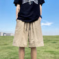 Pantalons courts pour hommes, pantalons décontractés d'été, pantalons à cordon de serrage, salopettes coréennes simples et polyvalentes, pantalons amples tendance pour hommes