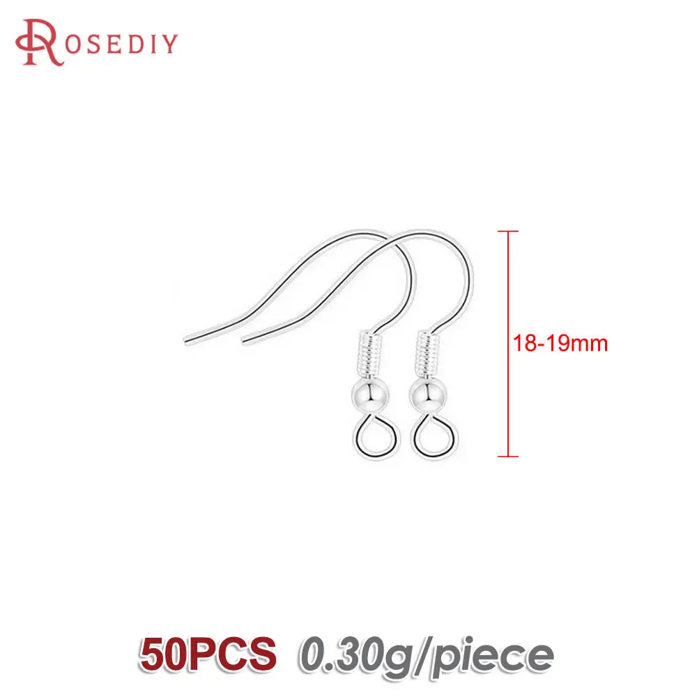 Crochets de boucles d'oreilles en laiton imitation rhodium couleur or 18 carats pour femmes, accessoires de bijoux à faire soi-même, vente en gros