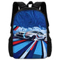 3 pcs set Luxury sports car logo JDMS Child School Backpack With Shoulder Bag Pencil Bags School Bags for Boys Girls Best Gift