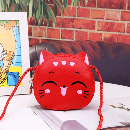 2024 Cute Cartoon Crossbody Fashion Girl PU Leather Elegant Children's Accessories Change Shoulder Bag حقائب يد  숄더백