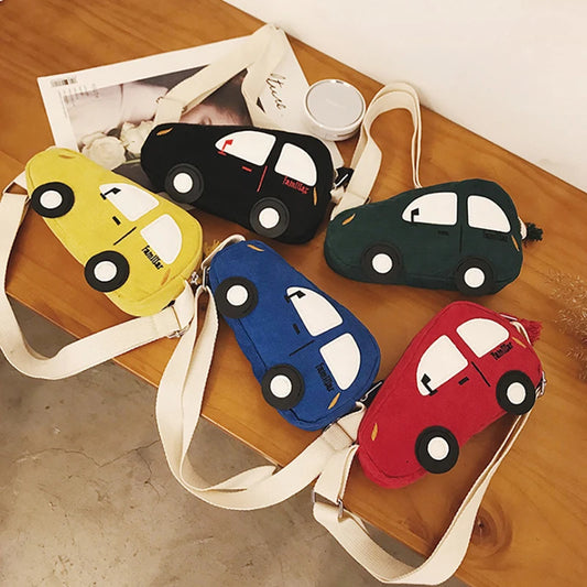 2024 Fashion Mini Crossbody Bag Packet Children Baby Boys Girls Car Shoulder Bag Handbags Cartoon Pig Mini Coin Purse
