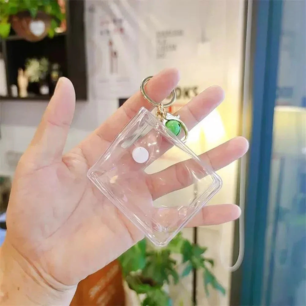 Petit porte-monnaie transparent en PVC pour femmes, enfants, filles, clés, rouge à lèvres, écouteurs, pièces de monnaie, pochette portefeuille