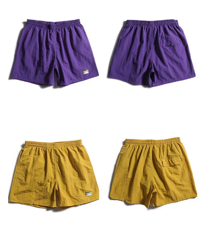 Summer Fashion Men's Fast Dry Cotton Shorts Teens Japan Style Solid Color Simple Casual Loose Ourt Door Sport Half Length Pants