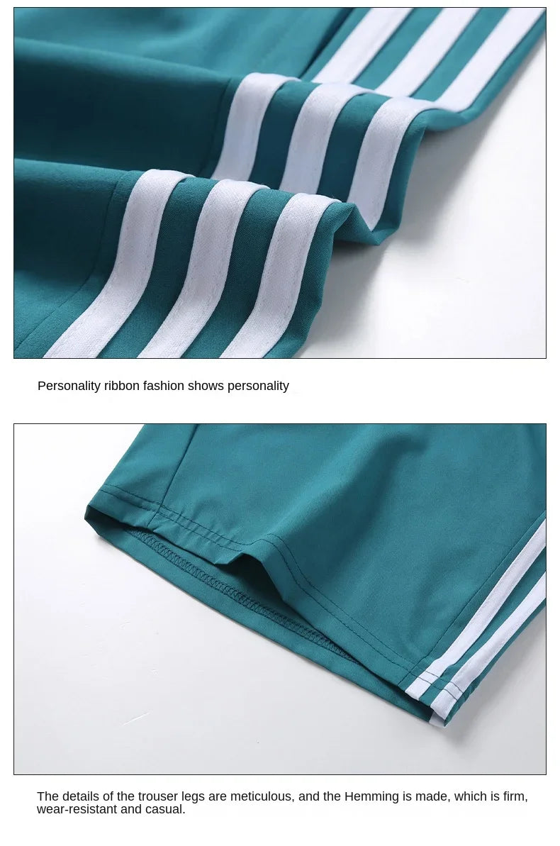 Casual Sports Three Bar Shorts Swimming Pants Fitness Pants 2025 New Summer Unisex Couples Fashion Three Piece Pants M-8XL Pants