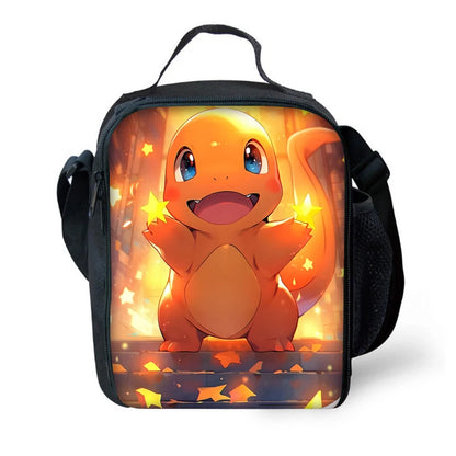 Child School Cute Anime Charizards Backpack with Lunch Bags ,Pencil Bags ,School Bags for Boys Girls Best Gift