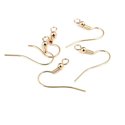 Crochets de boucles d'oreilles en laiton imitation rhodium couleur or 18 carats pour femmes, accessoires de bijoux à faire soi-même, vente en gros