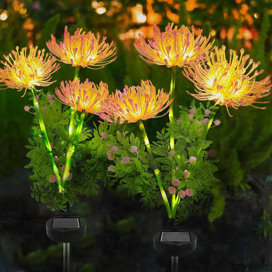 1pc Lampes solaires de jardin Lampes solaires de fleurs de rivage, lampes solaires extérieures à LED pour la décoration de jardin, d'allée, de pelouse et de cour