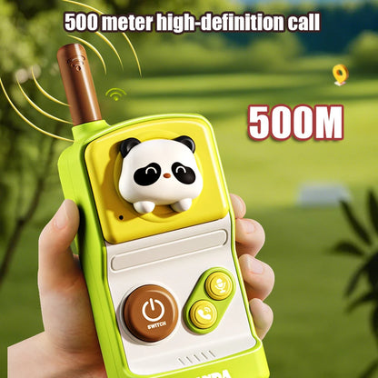 Talkie-walkie électronique pour enfants, 500 m, 2 pièces, radio, téléphone, communication, mini jouet rechargeable pour enfants de 3 ans