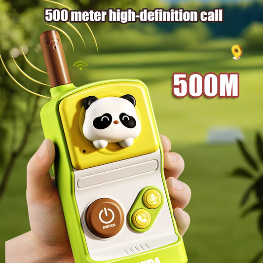 Talkie-walkie électronique pour enfants, 500 m, 2 pièces, radio, téléphone, communication, mini jouet rechargeable pour enfants de 3 ans