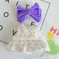 Lovely Bow Heart Flower Bud Skirt Set Decor Dress Sweater Cardigan Outfit Dolls Accessories For 17cm/38cm Labubu Doll Clothes