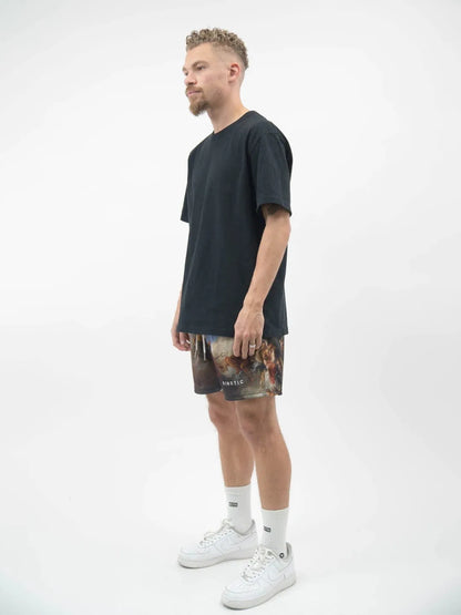 2024Summer New Digital Printing American Sports Casual Shorts Mesh Breathable and Loose Men's Short Shorts