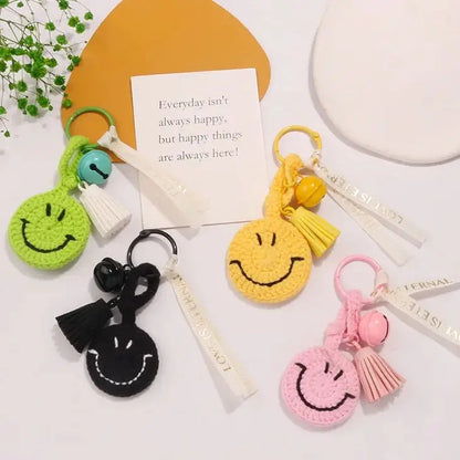Porte-clés émoticône souriant, porte-clés émoticône, pendentifs pour hommes et femmes, porte-clés, breloques pour sac à main, bijoux DIY