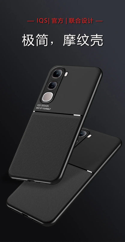Magnetic Car Phone Case for vivo V40 Lite 4g/5G Prov40 vivo Magnet Metal Soft TPU Shockproof Cover VIVO V40 pro V 40 v40 lite 4G