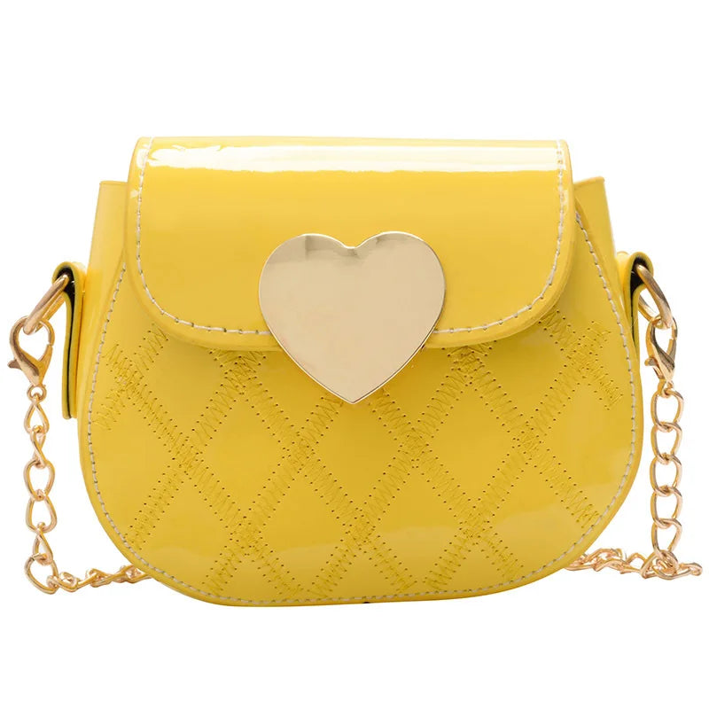 Lovely Patent Leather Children's Crossbody Bags Cute Little Girls Mini Shoulder Bag for Kids Fashion Coin Purse Small Handbags