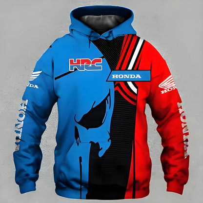 Sweat à capuche moto Honda imprimé 3D pour homme, pulls de course tendance pour homme, chemises de sport de plein air, sweats à capuche moto