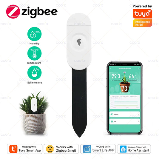 Capteur d'humidité du sol intelligent Tuya ZigBee, compteur de température et d'humidité, thermo-hygromètre, automatisation du jardin, détecteur d'irrigation