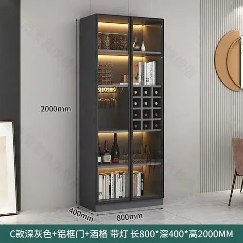 Glass Cellar Wine Cabinets Rack Showcase Storage Wall Wine Cabinet Living Room Fridge Vitrinas De Vidrio Indoor Bar Furniture