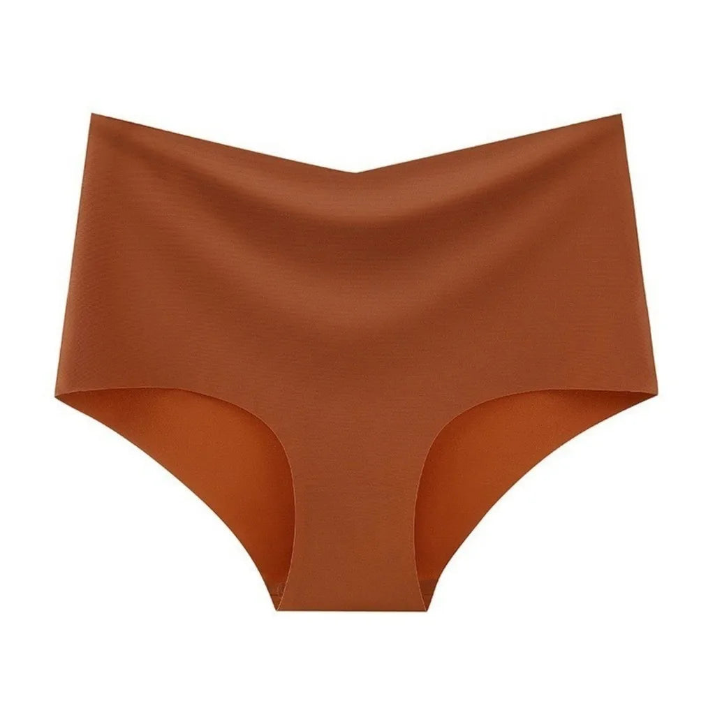 High Quality Ice Silk Cotton Crotch Panties High Waist V-Shape Comfortable Breathable Triangle Panty