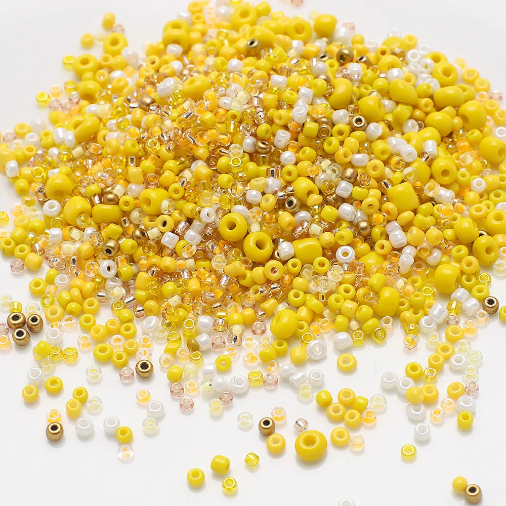 18g Mix Size 1.5-4mm Crystal Seed Beads Round Solid Colors Loose Spacer Glass Beads for Fashion DIY Handmade Bracelet Jewelry