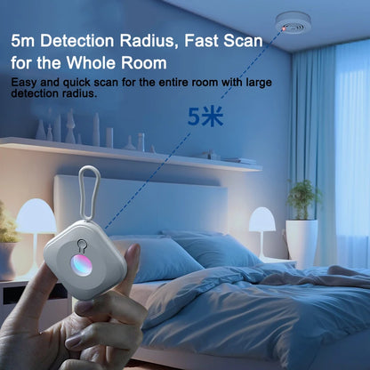 Détecteur de caméra infrarouge pour hôtel, scanner portable à sténopé, gadget de détection, protection anti-espionnage avec lumière LED