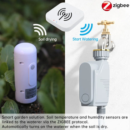 Moniteur de plantes ZIGBEE, compteur de température du sol extérieur, testeur d'humidité, capteur d'automatisation de jardin, détecteur TUYA d'irrigation