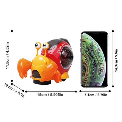 Children's electric universal snail hermit crab light music detachable electric puzzle early education toy without battery