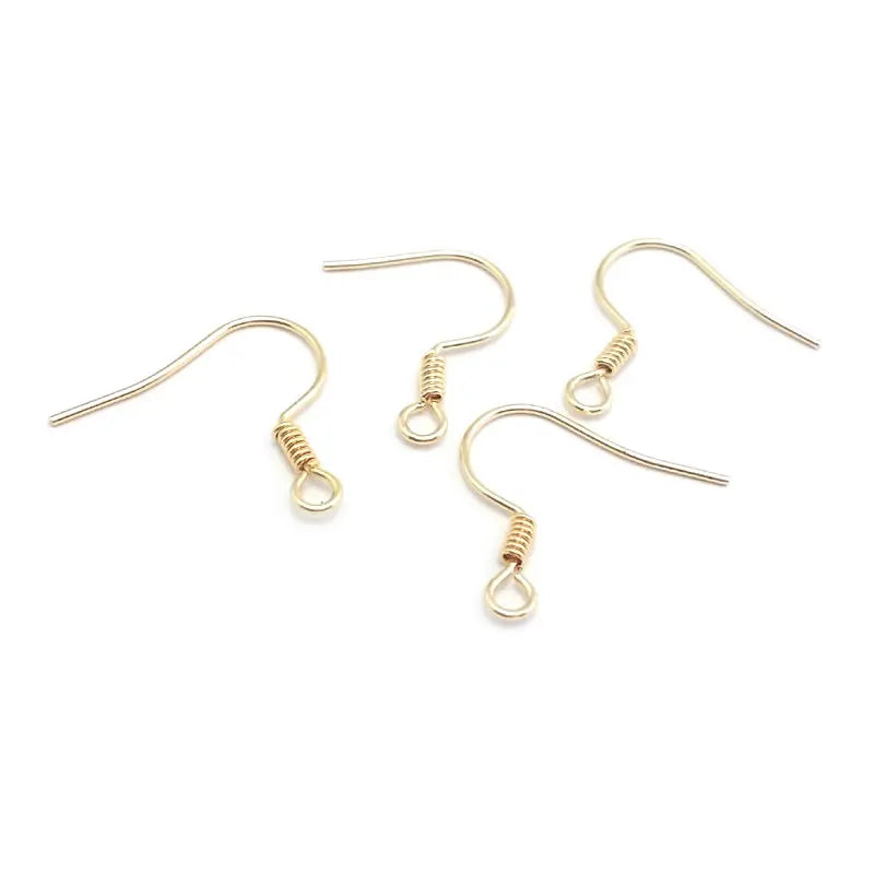 Crochets de boucles d'oreilles en laiton imitation rhodium couleur or 18 carats pour femmes, accessoires de bijoux à faire soi-même, vente en gros