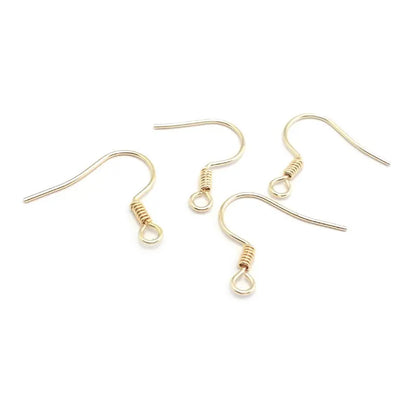 Crochets de boucles d'oreilles en laiton imitation rhodium couleur or 18 carats pour femmes, accessoires de bijoux à faire soi-même, vente en gros