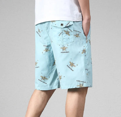 2025 New Summer Beach Shorts Men Fashion Print Casual 100% Cotton Shorts Men Plus Size Shorts 5XL Jogging Sweatpants Shorts