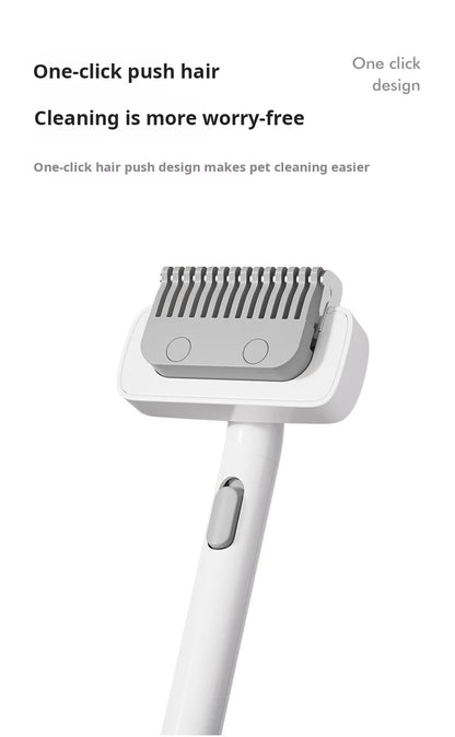 Professional Pet Comb Self Cleaning Smooth Brush for Dogs And Cats Easy to Handle Grooming Tool for Removing Floating Undercoat