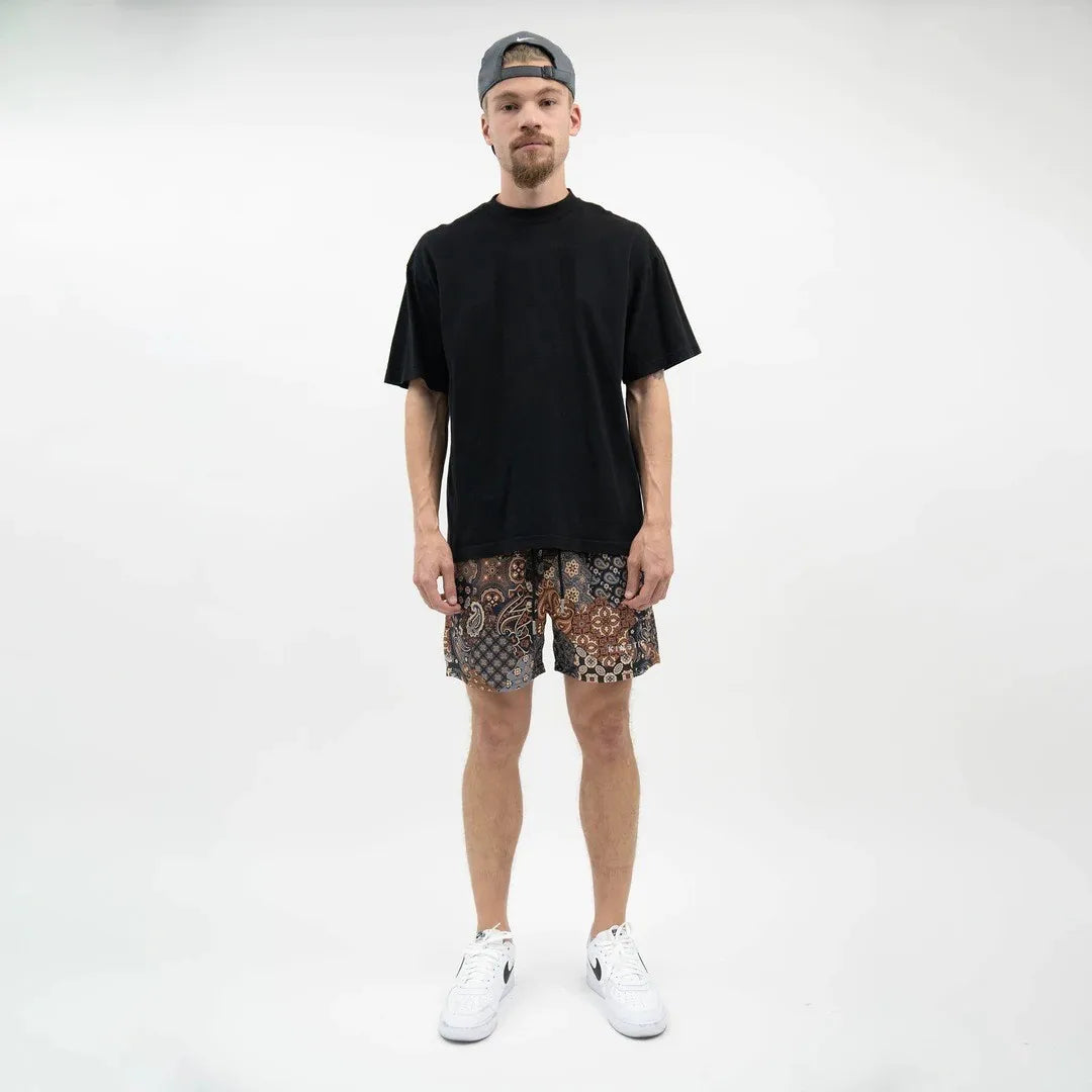 2024Summer New Digital Printing American Sports Casual Shorts Mesh Breathable and Loose Men's Short Shorts