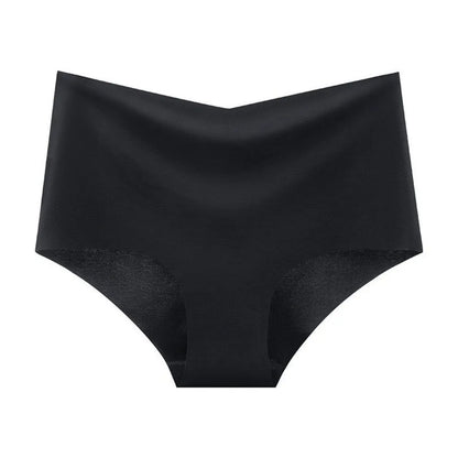 High Quality Ice Silk Cotton Crotch Panties High Waist V-Shape Comfortable Breathable Triangle Panty