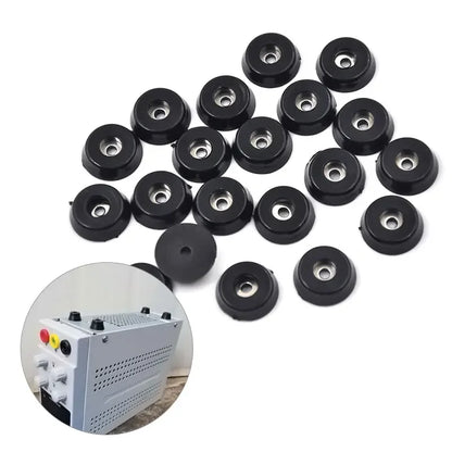 Lot de 8 pieds de meubles antidérapants noirs, coussinets coniques en caoutchouc pour protection de sol
