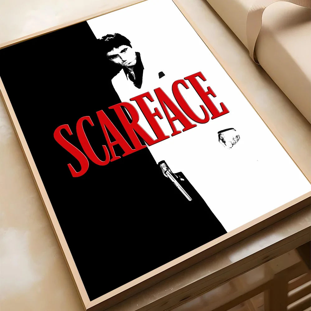 1 affiche S-Scarface imprimée en papier, décoration pour la maison, le salon, la chambre à coucher, l'entrée, le bar, le café