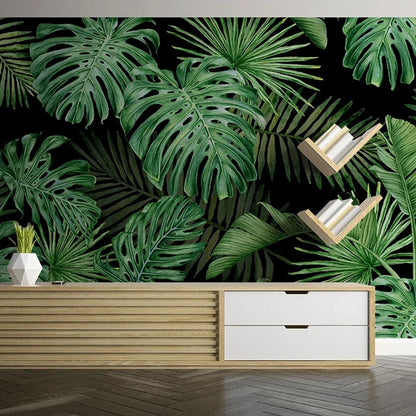 Papier peint photo personnalisé, motif plante tropicale, feuille verte, décoration d'intérieur, salon, chambre à coucher, cuisine, peinture 3D