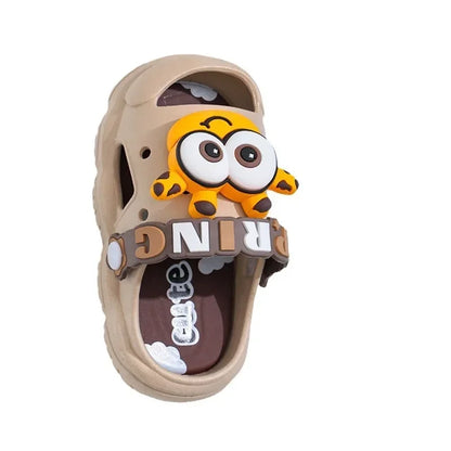 Sandales d'été mignonnes pour enfants, pantoufles confortables antidérapantes pour intérieur et extérieur, pour la plage et la maison, chaussures à enfiler pour garçons et filles