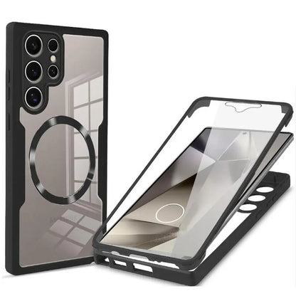 360 Full Cover Screen Protection Film Case for Samsung Galaxy S24 Ultra S23 Plus S22 Magsafe Magnetic Clear Hard Back Cover