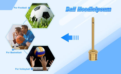 1 Set Bicycle Presta Schrader Valve Adaptor, Brass Bike Pump Adapters, Ball Pump Needle, Balloon Inflatable Toys Nozzle Inflator