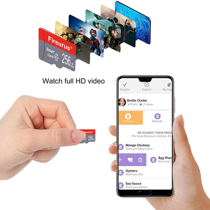 A2 V30 Fireurus High Speed Memory Card U3 32GB 64GB Micro TF SD Card 128GB 256GB TF Card For Camera Surveillance Devices